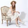 imageAllegra K Womens Buckle Round Toe Cutout Slip on Flats PumpsBeige