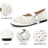 imageAllegra K Womens Buckle Round Toe Cutout Slip on Flats PumpsBeige