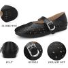 imageAllegra K Womens Buckle Round Toe Cutout Slip on Flats PumpsBlack