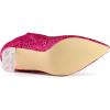 imageAllegra K Womens Clear Block Heel Glitter Hot Pink Ankle Boots 7 m US