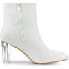 imageAllegra K Womens Clear Block Heel Glitter White Ankle Boots 9 m US