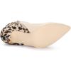 imageAllegra K Womens Contrast Color Leopard Print Stiletto Heel Ankle BootsBeige