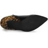 imageAllegra K Womens Contrast Color Leopard Print Stiletto Heel Ankle BootsBlack