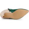 imageAllegra K Womens Contrast Color Leopard Print Stiletto Heel Ankle BootsGreen Beige
