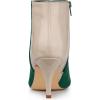 imageAllegra K Womens Contrast Color Leopard Print Stiletto Heel Ankle BootsGreen Beige