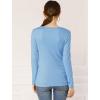 imageAllegra K Womens Cowl Neck Tops Long Sleeve Buttons Decor Tuinc Shirts Ruched TopLight Blue