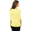 imageAllegra K Womens Cowl Neck Tops Long Sleeve Buttons Decor Tuinc Shirts Ruched TopLight Yellow