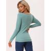 imageAllegra K Womens Cowl Neck Tops Long Sleeve Buttons Decor Tuinc Shirts Ruched TopMint Green