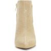 imageAllegra K Womens Glitter Pointed Toe Zipper Stiletto Heel Ankle BootsGold