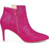 imageAllegra K Womens Glitter Pointed Toe Zipper Stiletto Heel Ankle BootsHot Pink