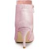 imageAllegra K Womens Glitter Pointed Toe Zipper Stiletto Heel Ankle BootsLight Pink