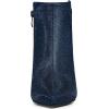 imageAllegra K Womens Glitter Pointed Toe Zipper Stiletto Heel Ankle BootsNavy Blue