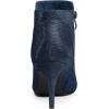 imageAllegra K Womens Glitter Pointed Toe Zipper Stiletto Heel Ankle BootsNavy Blue