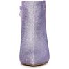 imageAllegra K Womens Glitter Pointed Toe Zipper Stiletto Heel Ankle BootsPurple Blue