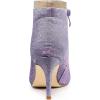 imageAllegra K Womens Glitter Pointed Toe Zipper Stiletto Heel Ankle BootsPurple Blue