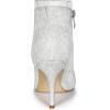 imageAllegra K Womens Glitter Pointed Toe Zipper Stiletto Heel Ankle BootsSilver