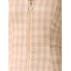 imageAllegra K Womens Plaid Tube Dress Zip Up Strap Sleeveless Party Mini ALine DressKhaki