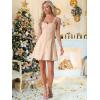 imageAllegra K Womens Plaid Tube Dress Zip Up Strap Sleeveless Party Mini ALine DressKhaki