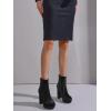 imageAllegra K Womens Platform Block Heels Faux Velvet Ankle BootsBlack