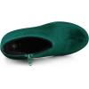 imageAllegra K Womens Platform Block Heels Faux Velvet Ankle BootsGreen