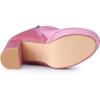 imageAllegra K Womens Platform Block Heels Faux Velvet Ankle BootsPink