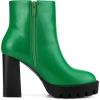 imageAllegra K Womens Platform Lug Sole Round Toe Side Zip Block Heeled Chelsea BootsGreen
