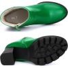 imageAllegra K Womens Platform Lug Sole Round Toe Side Zip Block Heeled Chelsea BootsGreen
