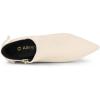 imageAllegra K Womens Pointed Toe Kitten Heel Ankle BootiesBeige