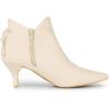 imageAllegra K Womens Pointed Toe Kitten Heel Ankle BootiesBeige
