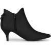 imageAllegra K Womens Pointed Toe Kitten Heel Ankle BootiesBlack