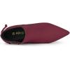 imageAllegra K Womens Pointed Toe Kitten Heel Ankle BootiesBurgundy