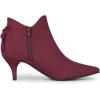 imageAllegra K Womens Pointed Toe Kitten Heel Ankle BootiesBurgundy