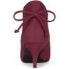 imageAllegra K Womens Pointed Toe Kitten Heel Ankle BootiesBurgundy