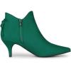 imageAllegra K Womens Pointed Toe Kitten Heel Ankle BootiesEmerald Green