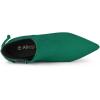 imageAllegra K Womens Pointed Toe Kitten Heel Ankle BootiesEmerald Green