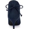 imageAllegra K Womens Pointed Toe Kitten Heel Ankle BootiesNavy Blue
