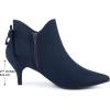 imageAllegra K Womens Pointed Toe Kitten Heel Ankle BootiesNavy Blue
