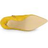 imageAllegra K Womens Pointed Toe Kitten Heel Cutout Yellow Ankle Boots 75 M US
