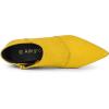 imageAllegra K Womens Pointed Toe Kitten Heel Cutout Yellow Ankle Boots 75 M US