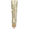 imageAllegra K Womens Pointed Toe Slouch Stiletto Heels Knee High BootsGold