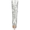 imageAllegra K Womens Pointed Toe Slouch Stiletto Heels Knee High BootsSilver