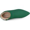 imageAllegra K Womens Pointy Toe Side Zip Chunky Heels Ankle BootsGreen
