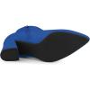 imageAllegra K Womens Pointy Toe Side Zip Chunky Heels Ankle BootsRoyal Blue