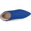 imageAllegra K Womens Pointy Toe Side Zip Chunky Heels Ankle BootsRoyal Blue