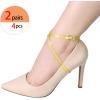 imageAllegra K Womens Shoe Ankle Straps Transparent AntiSlip Cross Over with Buckle Shoelaces for HeelsYellow