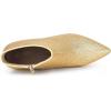 imageAllegra K Womens Sparkly Pointed Toe Stiletto Heel Ankle BootsGold