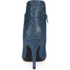 imageAllegra K Womens Sparkly Pointed Toe Stiletto Heel Ankle BootsNavy Blue