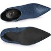 imageAllegra K Womens Sparkly Pointed Toe Stiletto Heel Ankle BootsNavy Blue