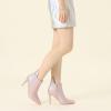 imageAllegra K Womens Sparkly Pointed Toe Stiletto Heel Ankle BootsPink