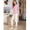 imageAllegra K Work Tops for Women Stand Collar Long Sleeve Ruched 2026 Trendy Blouse Business Casual Office ShirtPink